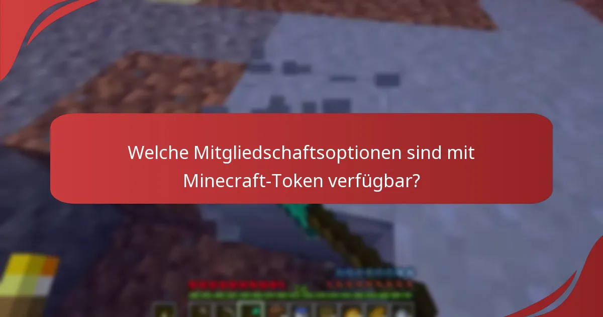 Wie können Minecraft-Token für Abonnements verwendet werden?